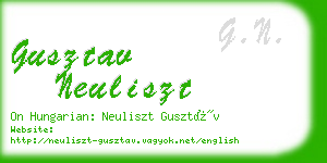 gusztav neuliszt business card